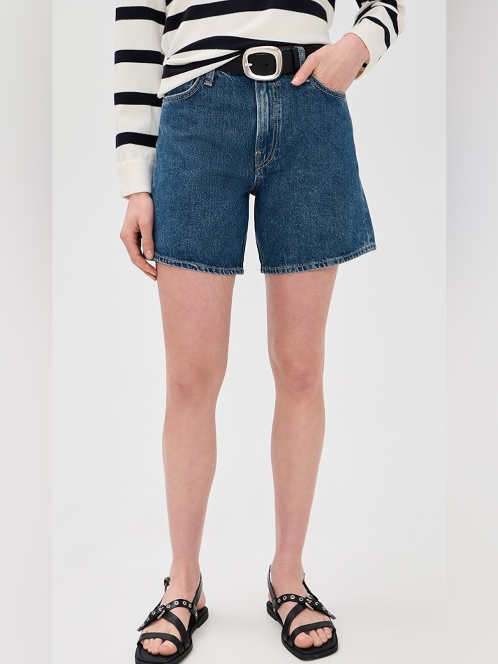 Madewell Dark Blue Denim Bermuda Shorts